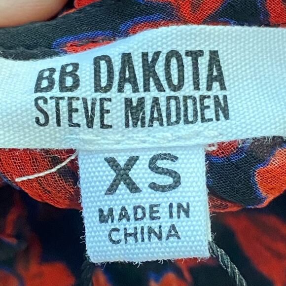 BB Dakota Red black "It's a Moment" midi dress by Steve Madden size XS NEW - Picture 5 of 11